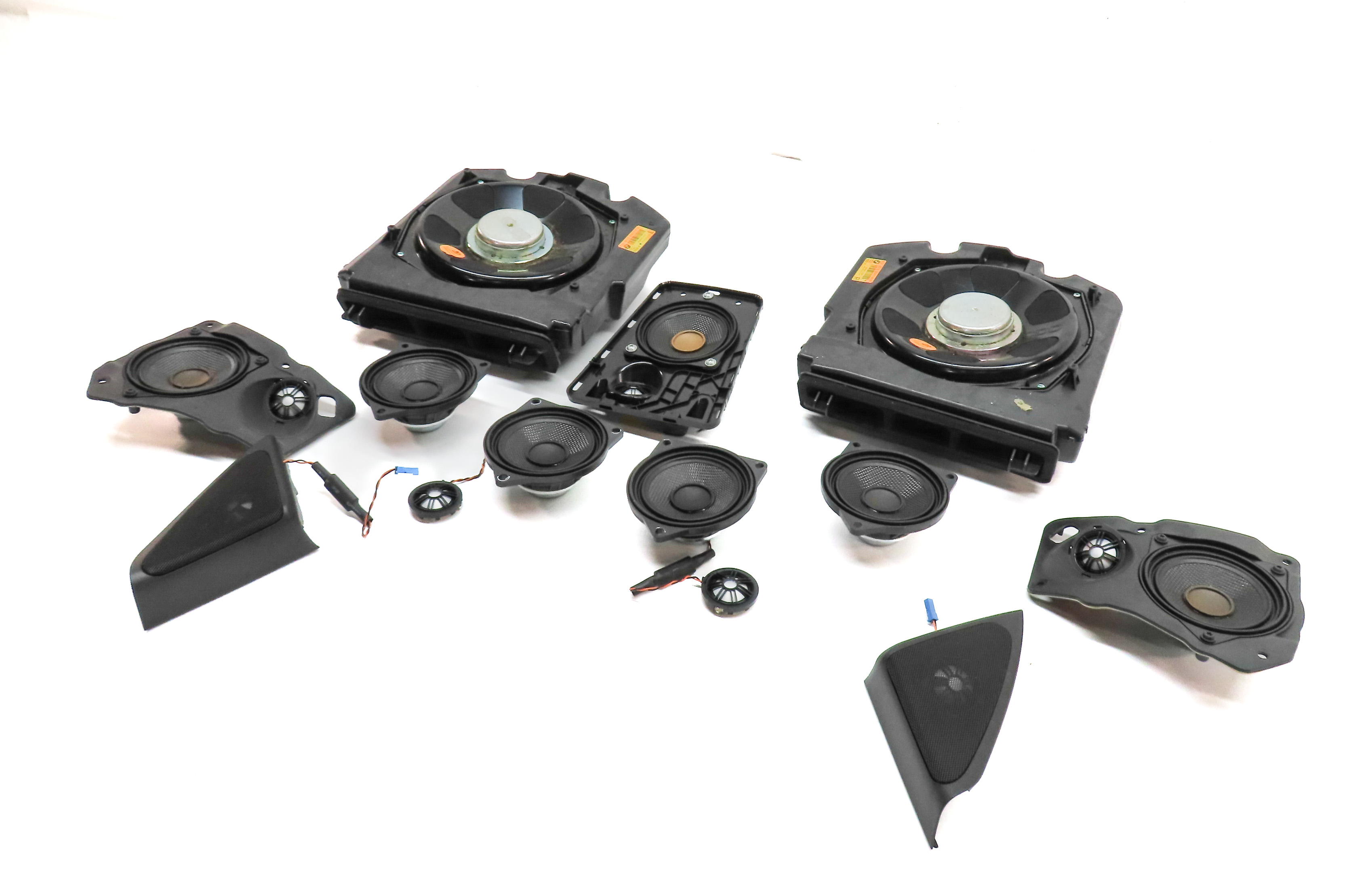 2012 BMW 750XI (F02) AUDIO SOUND SYSTEM SUBWOOFER TWEETER SPEAKER SET/13 — exact item pictured